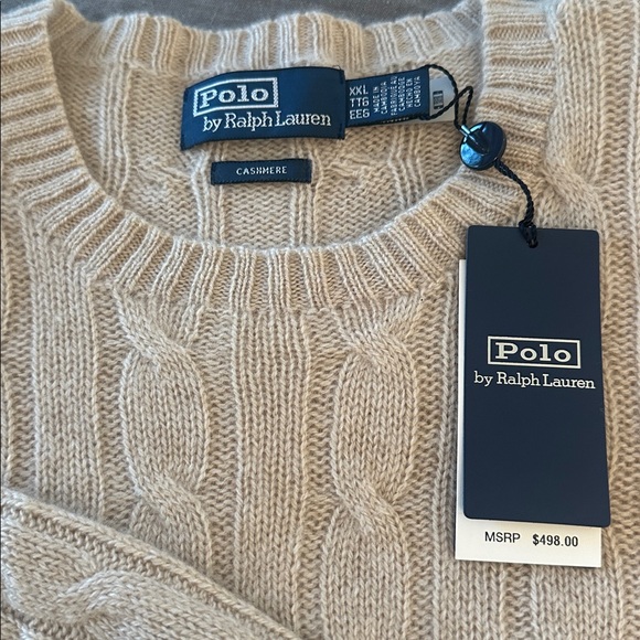 Polo Ralph Lauren cashmere men's Cable Knit Crewneck Sweater - Picture 2 of 5
